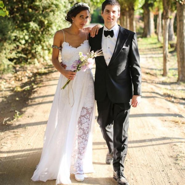 modest lace backless wedding dresses 2019 spaghetti straps a line chiffon bridal gowns handmade summer designer wedding dress, White
modest lace backless wedding dresses 2019 spaghetti straps a line chiffon bridal gowns handmade summer designer wedding dress, White