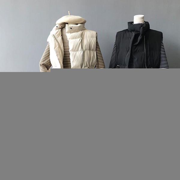 spring winter korean harajuku vest femme cotton vest casual korean long cotton solid color parkas, Black;white
spring winter korean harajuku vest femme cotton vest casual korean long cotton solid color parkas, Black;white