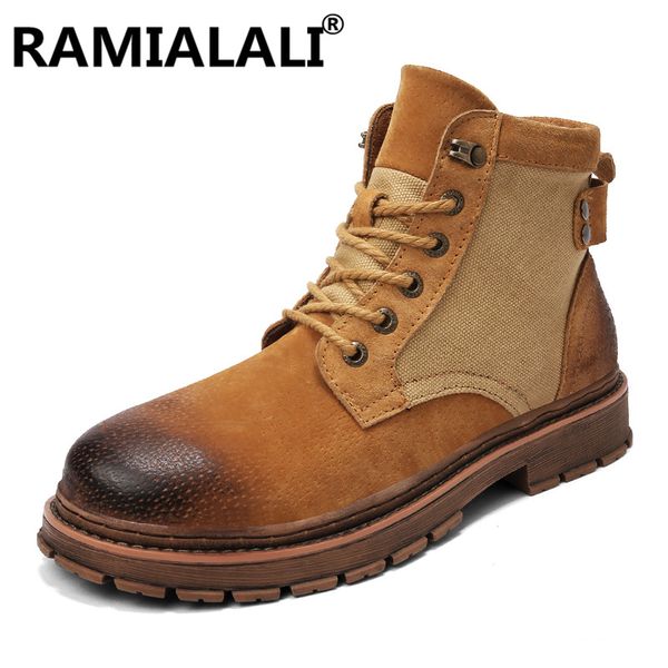 men boots genuine leather winter autumn men ankle boots britain style shoes lace up shoes quality, Black
men boots genuine leather winter autumn men ankle boots britain style shoes lace up shoes quality, Black