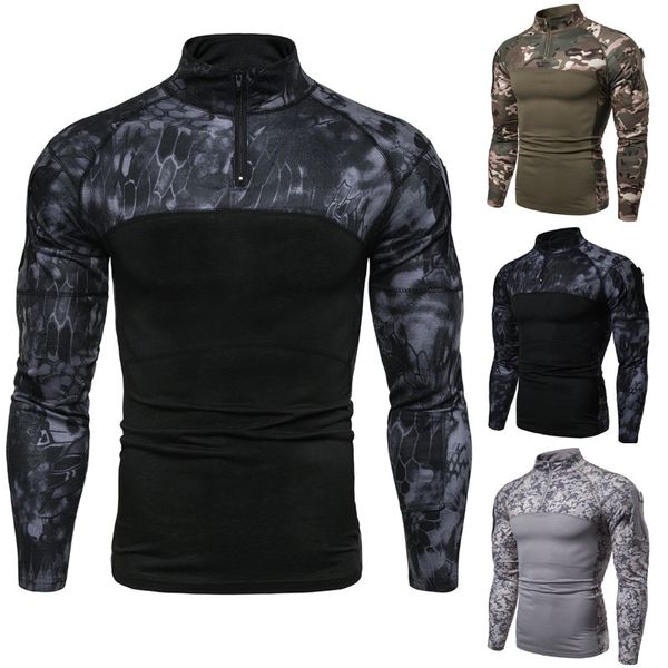 men's t-shirts mens t shirts sport fitness camouflage splice stand-up collar neckline zipper t-shirt loose long sleeve casual, White;black
men's t-shirts mens t shirts sport fitness camouflage splice stand-up collar neckline zipper t-shirt loose long sleeve casual, White;black