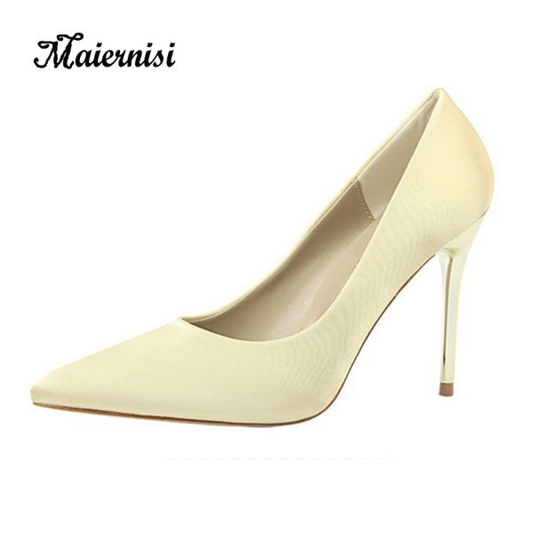 maiernisi trendy women pumps solid color classic pumps women high heels silk shallow single shoes female, Black
maiernisi trendy women pumps solid color classic pumps women high heels silk shallow single shoes female, Black