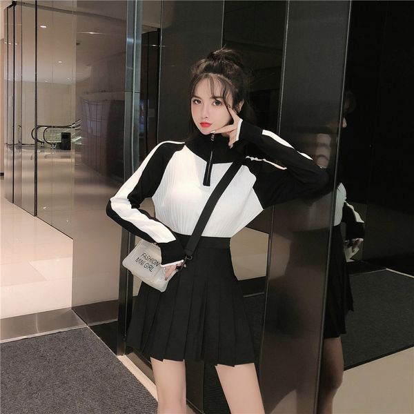 net red suit fashion two-piece 2020 spring new temperament shirt pleated half-length short skirt womens fashion, Black
net red suit fashion two-piece 2020 spring new temperament shirt pleated half-length short skirt womens fashion, Black