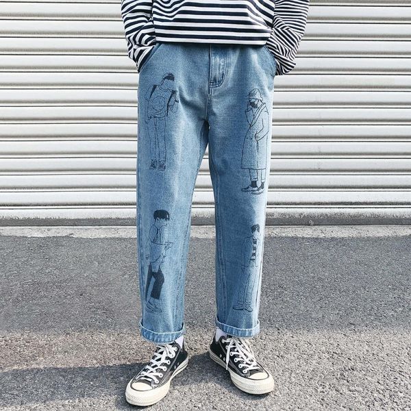 2019 autumn and winter new cartoon printing loose casual men's tooling jeans fashion wild trousers dark blue / light blue -5xl
2019 autumn and winter new cartoon printing loose casual men's tooling jeans fashion wild trousers dark blue / light blue -5xl