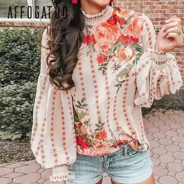 affogato elegantfloral print blouse women pleated ethnic style turtle neck lantern sleeve chiffon blouse chic ladies shirt, White
affogato elegantfloral print blouse women pleated ethnic style turtle neck lantern sleeve chiffon blouse chic ladies shirt, White