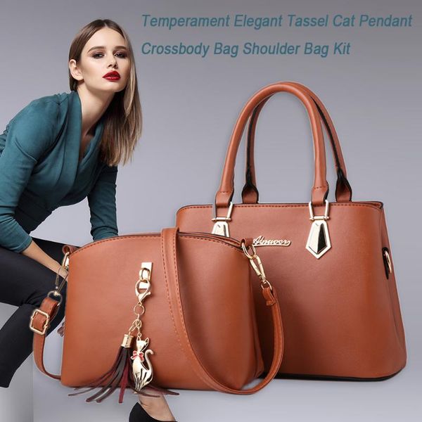 2pcs/set women pu leather handbag tassel pendant fashion durable shoulder messenger bag set elegant shopping totes
2pcs/set women pu leather handbag tassel pendant fashion durable shoulder messenger bag set elegant shopping totes