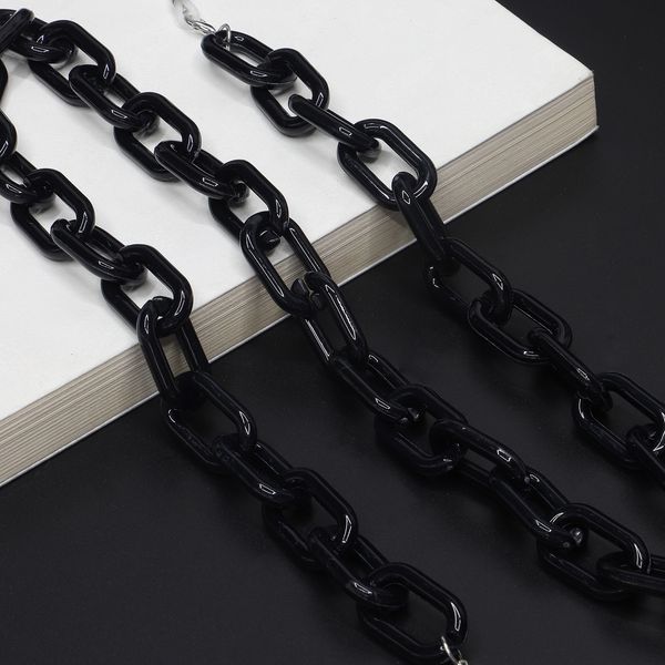 resin acrylic plastic black white chain simple environmental glasses protection glasses chain anti-skid, Blue
resin acrylic plastic black white chain simple environmental glasses protection glasses chain anti-skid, Blue