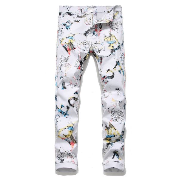 mens designer fashion brand printed slim jeans street all-match long jeans, Blue
mens designer fashion brand printed slim jeans street all-match long jeans, Blue