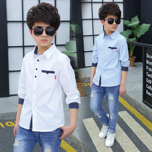 casual blouses & shirts teenage kids spring formal autumn for students cotton shirt clothing 9027, White;black
casual blouses & shirts teenage kids spring formal autumn for students cotton shirt clothing 9027, White;black