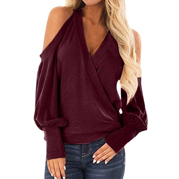 off shoulder women blouse long sleeve blouse sweatshirt pullover casual shirt cross v neck loose harajuku elegant, White
off shoulder women blouse long sleeve blouse sweatshirt pullover casual shirt cross v neck loose harajuku elegant, White