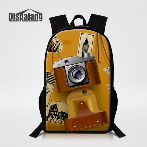fashion camera printing school backpack bag for boy girls 16 inch school bag for primary student casual book travel daypack
fashion camera printing school backpack bag for boy girls 16 inch school bag for primary student casual book travel daypack