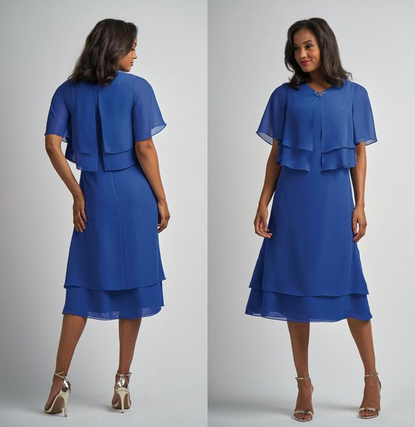 blue a line jasmine mother of the bride dress jewel neck short sleeve chiffon tiers wedding guest dresss knee length evening gown, Black;red
blue a line jasmine mother of the bride dress jewel neck short sleeve chiffon tiers wedding guest dresss knee length evening gown, Black;red