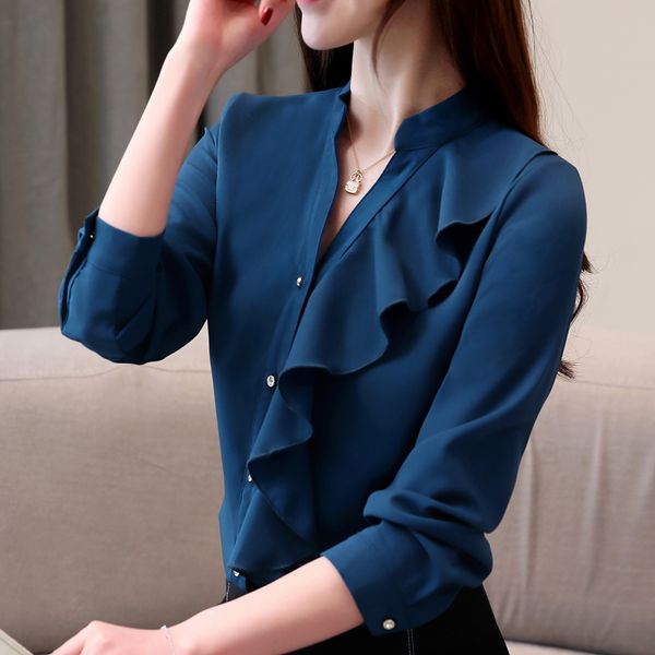 fashion 2019 women solid chiffon blouse shirt v collar office blouse shirt long sleeve women shirts womens and blouses a897, White
fashion 2019 women solid chiffon blouse shirt v collar office blouse shirt long sleeve women shirts womens and blouses a897, White