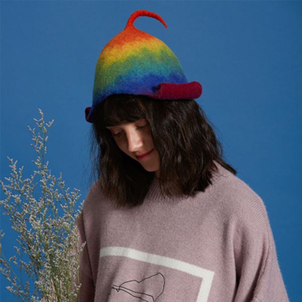 handmade wool gradient hat cute rainbow elf beret women warm winter cap ladies beret hats christmas gift caps manual wool felt, Blue;gray
handmade wool gradient hat cute rainbow elf beret women warm winter cap ladies beret hats christmas gift caps manual wool felt, Blue;gray