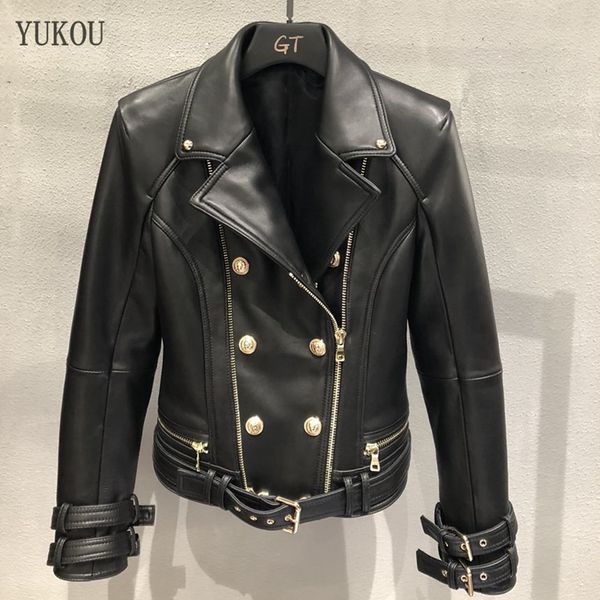 женские пальто из натуральной овчины 100% кожаные куртки 2019 модная женская мотоциклетная овечья кожаная одежда пальто, Black
женские пальто из натуральной овчины 100% кожаные куртки 2019 модная женская мотоциклетная овечья кожаная одежда пальто, Black