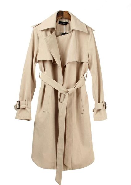 new spring autumn fashion casual women's khaki trench coat long outerwear loose clothes for lady with belt ing, Tan;black
new spring autumn fashion casual women's khaki trench coat long outerwear loose clothes for lady with belt ing, Tan;black