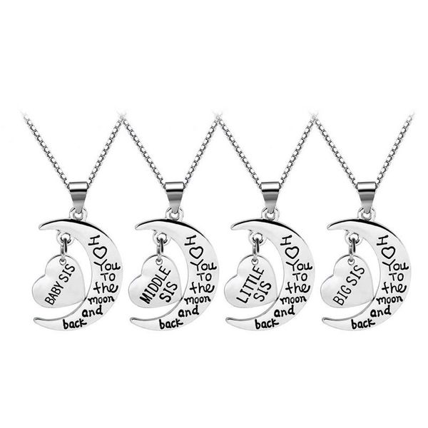 sisters pendant necklaces simple letter engraved big middle little baby sis family jewelry friends forever bff ing, Silver
sisters pendant necklaces simple letter engraved big middle little baby sis family jewelry friends forever bff ing, Silver