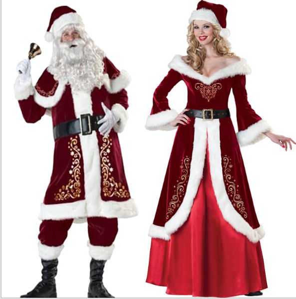 wholesales xl christmas ball party service christmas service costume uniform couple santa claus stage dress
wholesales xl christmas ball party service christmas service costume uniform couple santa claus stage dress