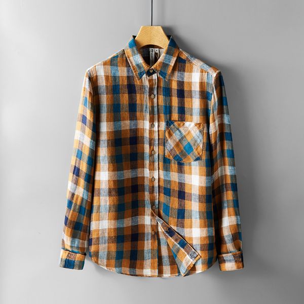 plaid long sleeve shirt men's turn-down collar casual vintage shirts 2020 spring summer fashion man 100%linen clothes, White;black
plaid long sleeve shirt men's turn-down collar casual vintage shirts 2020 spring summer fashion man 100%linen clothes, White;black