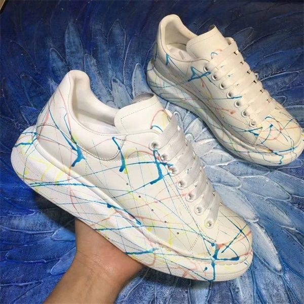 women glow shoes fashion platform sneakers men oversized white smooth calf leather lace-up trainers multicolour casual shoe with box, Black
women glow shoes fashion platform sneakers men oversized white smooth calf leather lace-up trainers multicolour casual shoe with box, Black