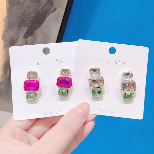 korean fashion temperament ladies accessories beautiful exquisite geometric square crystal silver needle earrings jewelry, Golden;silver
korean fashion temperament ladies accessories beautiful exquisite geometric square crystal silver needle earrings jewelry, Golden;silver