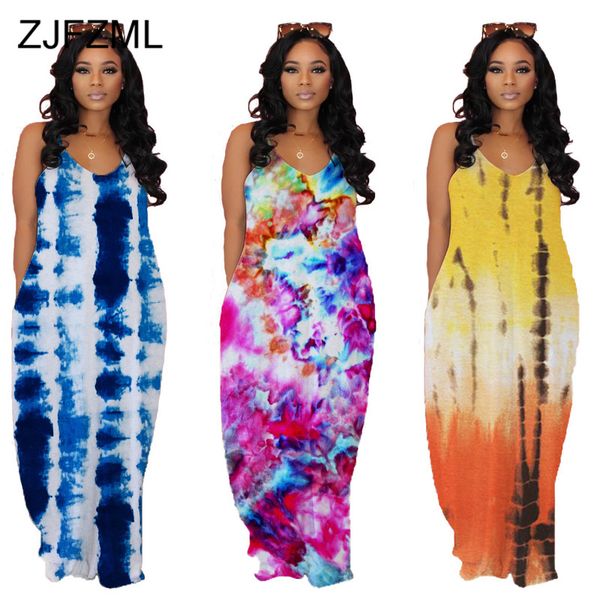 rainbow tie dye print summer bohemian dress women spaghetti strap sleeveless loose dress vintage deep v neck pockets maxi, Black;gray
rainbow tie dye print summer bohemian dress women spaghetti strap sleeveless loose dress vintage deep v neck pockets maxi, Black;gray