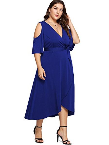 milumia plus size cold shoulder wrap v neck empire waist high low summer short sleeves party midi dress, Black;gray
milumia plus size cold shoulder wrap v neck empire waist high low summer short sleeves party midi dress, Black;gray