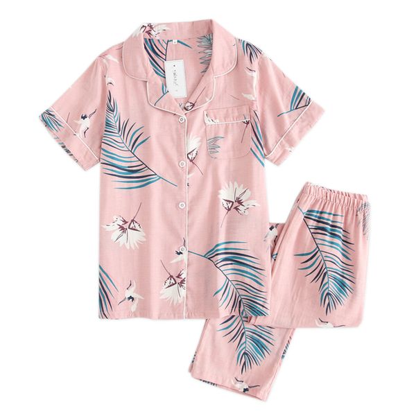 fresh short sleeve summer pyjamas women 100% gauze cotton sleepwear women casual korea pajamas sets homewear new sale, Black;red
fresh short sleeve summer pyjamas women 100% gauze cotton sleepwear women casual korea pajamas sets homewear new sale, Black;red