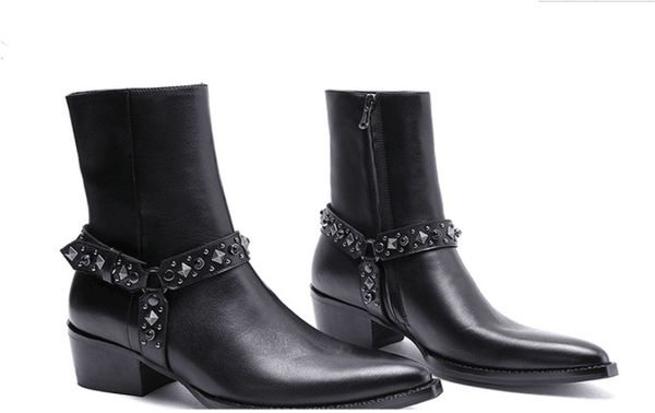 fashion new list genuine leather ankle boots factory outlet wild casual high-end personality half boots, Black
fashion new list genuine leather ankle boots factory outlet wild casual high-end personality half boots, Black