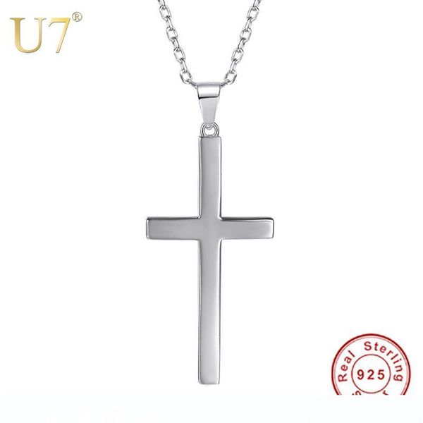 u7 100% 925 sterling silver cross подвеска цепи ожерелье минималистский рождественский подарок для женщин мужчин silver christian jewelry sc
u7 100% 925 sterling silver cross подвеска цепи ожерелье минималистский рождественский подарок для женщин мужчин silver christian jewelry sc