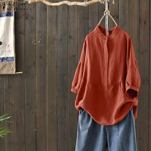 women's blouses & shirts zanzea women half sleeve solid summer cotton linen blouse female vintage buttons blusas femininas loose shirt, White
women's blouses & shirts zanzea women half sleeve solid summer cotton linen blouse female vintage buttons blusas femininas loose shirt, White