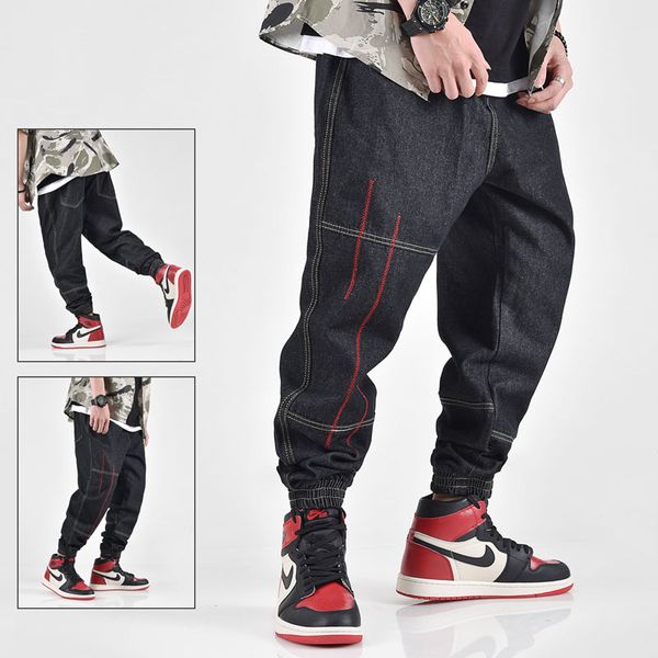 men's jeans japanese fashion men loose fit embroidery designer harem cargo pants streetwear hip hop jogger, Blue
men's jeans japanese fashion men loose fit embroidery designer harem cargo pants streetwear hip hop jogger, Blue