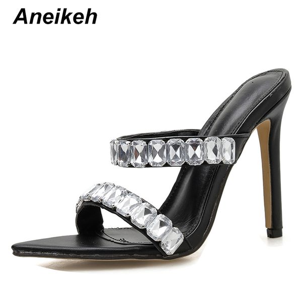 aneikeh fashion 2020 summer beads rhinestone women's sandals slippers pointed end open toe thin high heels dance solid pumps, Black
aneikeh fashion 2020 summer beads rhinestone women's sandals slippers pointed end open toe thin high heels dance solid pumps, Black