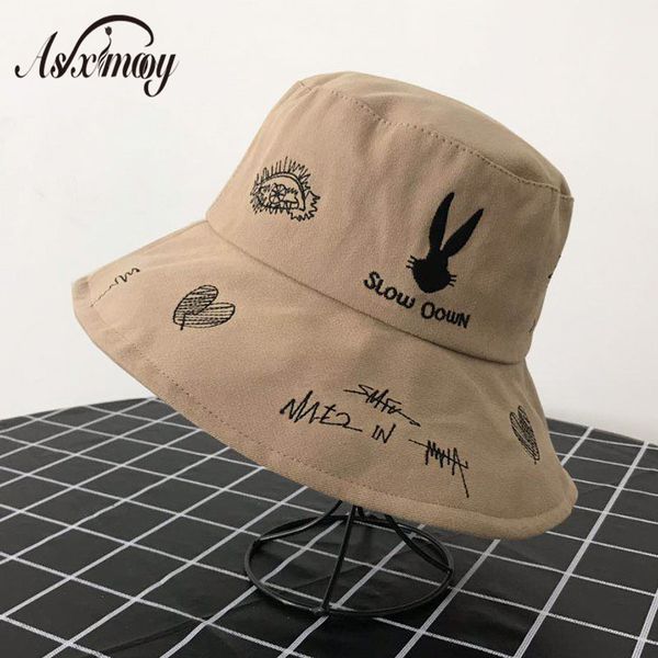 wide brim sun hats for women cartoon embroiedry bucket hat basin chapeau elegant ladies travel summer bob femme panama hats 2020, Blue;gray
wide brim sun hats for women cartoon embroiedry bucket hat basin chapeau elegant ladies travel summer bob femme panama hats 2020, Blue;gray