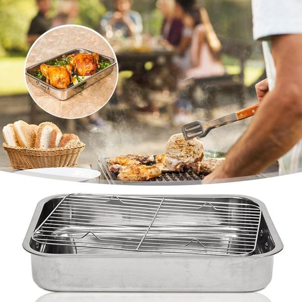 42x32x7cm baking tray with removable cooling rack set stainless steel baking pan sheet non toxic , used for oven, dishwasher
42x32x7cm baking tray with removable cooling rack set stainless steel baking pan sheet non toxic , used for oven, dishwasher