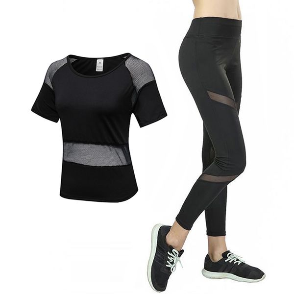 new sports suit women yoga t-shirt+pants fitness yoga set mesh workout gym running patchwork sportswear running clothes
new sports suit women yoga t-shirt+pants fitness yoga set mesh workout gym running patchwork sportswear running clothes