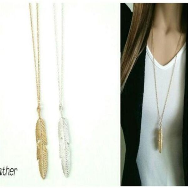 wkoud simple classic pendant necklace feather necklace long sweater chain statement jewelry choker for women leaf, Silver
wkoud simple classic pendant necklace feather necklace long sweater chain statement jewelry choker for women leaf, Silver
