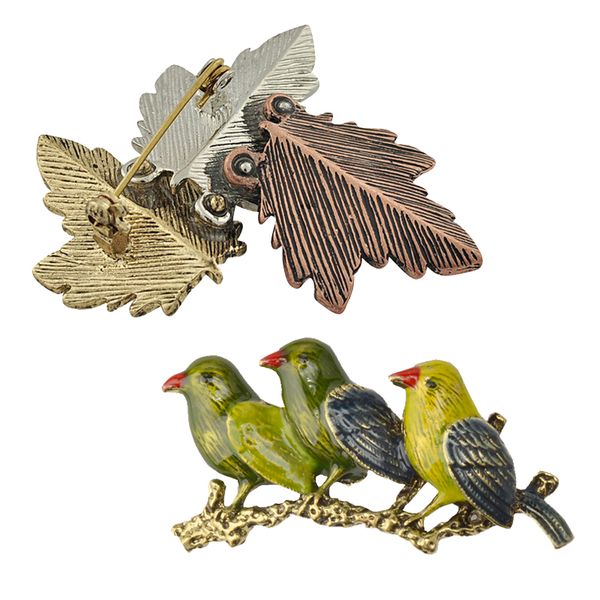 2pcs women custume jewelry animal enamle birds brooch pins maple leaf brooch, Gray
2pcs women custume jewelry animal enamle birds brooch pins maple leaf brooch, Gray