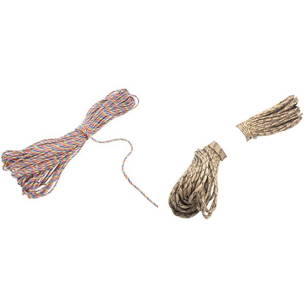 new-2 pcs parachute cord with 7 strands, 550 lbs, 100 ft. - desert camo & rainbow
new-2 pcs parachute cord with 7 strands, 550 lbs, 100 ft. - desert camo & rainbow