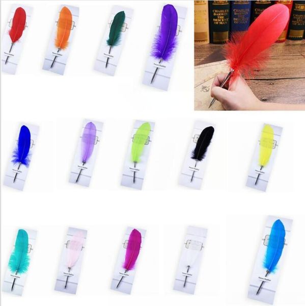 14 colors fashion feather quill ballpoint pen plush cute ballpoint pens signature pen for wedding gift office school writing supplie gga157, Blue;orange
14 colors fashion feather quill ballpoint pen plush cute ballpoint pens signature pen for wedding gift office school writing supplie gga157, Blue;orange