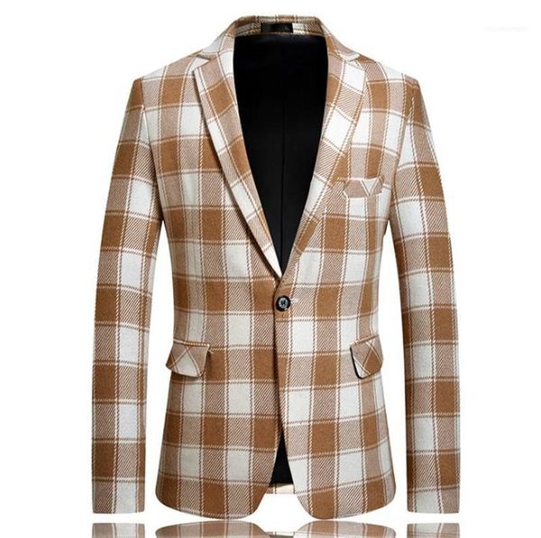 lapel neck outerwear winter male coat with single breasted men plaid printed blazers casual men, White;black
lapel neck outerwear winter male coat with single breasted men plaid printed blazers casual men, White;black