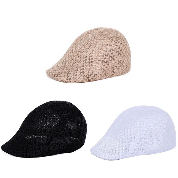 2019 new arrival men's summer cap beret breathable mesh newsboy hat ivy cap cabbie flat hats ing, Blue;gray
2019 new arrival men's summer cap beret breathable mesh newsboy hat ivy cap cabbie flat hats ing, Blue;gray