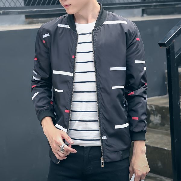 2017 spring and autumn thin men baseball collar stripes coat korean-style slim fit large size fashion jacket men's, Black;brown
2017 spring and autumn thin men baseball collar stripes coat korean-style slim fit large size fashion jacket men's, Black;brown