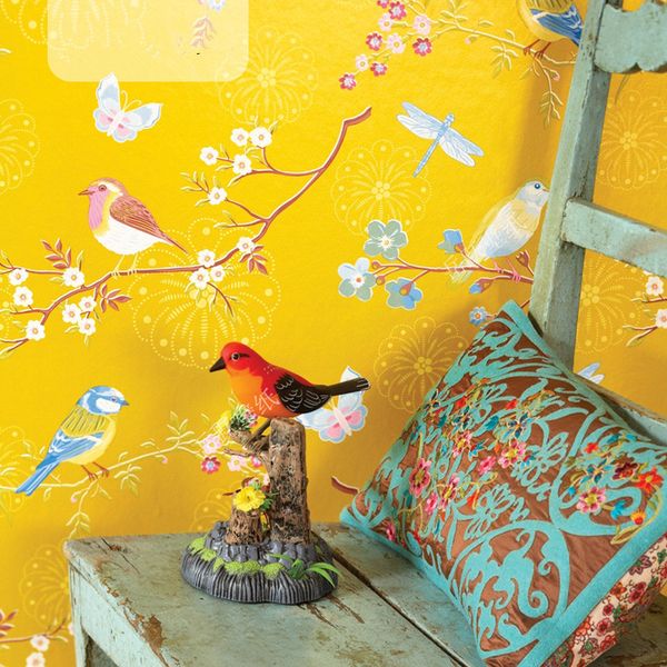 good quality blue yellow pastoral flowers and birds pure paper wallpaper classical dining room chinese style living room tv background wall
good quality blue yellow pastoral flowers and birds pure paper wallpaper classical dining room chinese style living room tv background wall