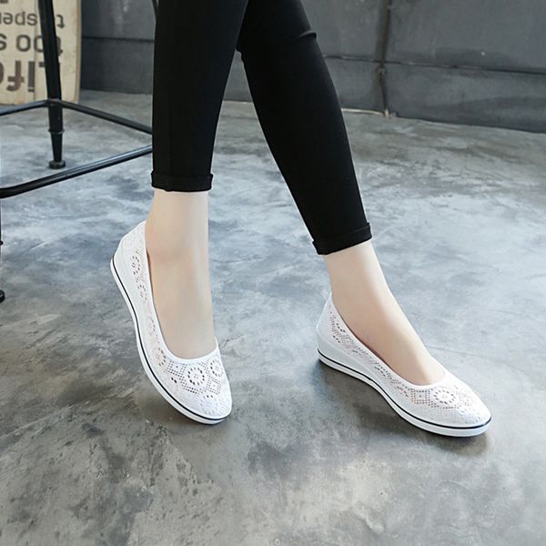 2020 women flats female casual solid woman slip on loafers ladies shallow hollow out breathablespring and autumn footwear, Black
2020 women flats female casual solid woman slip on loafers ladies shallow hollow out breathablespring and autumn footwear, Black
