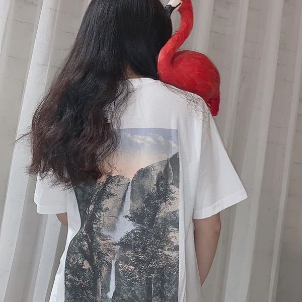 марка мода роскошная мужчины проверено 19fw falls tee waterfall printed уличная мода марка сыпучие bf красотки пары с короткими рукавами, White
марка мода роскошная мужчины проверено 19fw falls tee waterfall printed уличная мода марка сыпучие bf красотки пары с короткими рукавами, White