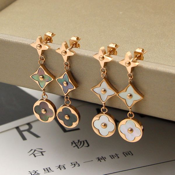 european fashion luxury natural shell titanium long earrings louis classic style logo rose gold tassel earrings suitable for women, Silver
european fashion luxury natural shell titanium long earrings louis classic style logo rose gold tassel earrings suitable for women, Silver