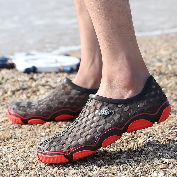2019 summer new couple beach hole shoes sandals men summer bag head breathable sandals men's non-slip casual beach women, Black
2019 summer new couple beach hole shoes sandals men summer bag head breathable sandals men's non-slip casual beach women, Black
