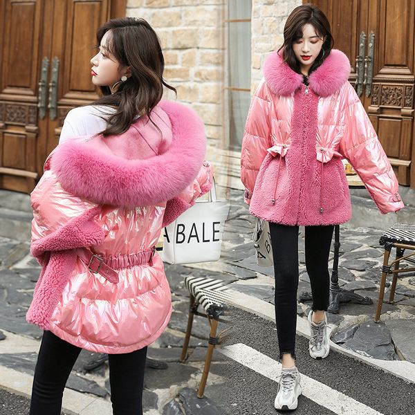 korean loose fashion warm 2019 big fur collar cotton padded jacket women winter patchwork outerwear belt hooded warm coat hh170, Black
korean loose fashion warm 2019 big fur collar cotton padded jacket women winter patchwork outerwear belt hooded warm coat hh170, Black