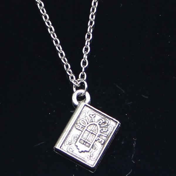 20pcs new fashion necklace 13x15mm book holy bible silver pendants short long women men colar gift jewelry choker
20pcs new fashion necklace 13x15mm book holy bible silver pendants short long women men colar gift jewelry choker