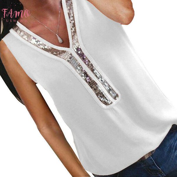 women v neck sequin chiffon blouse shirt summer sleeveless office lady blouses plus size s 2xl blusa feminina, White
women v neck sequin chiffon blouse shirt summer sleeveless office lady blouses plus size s 2xl blusa feminina, White